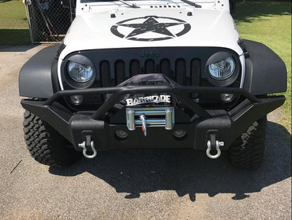 RedRock Angry Eyes Headlight Conversion; Black (07-18 Jeep Wrangler JK)