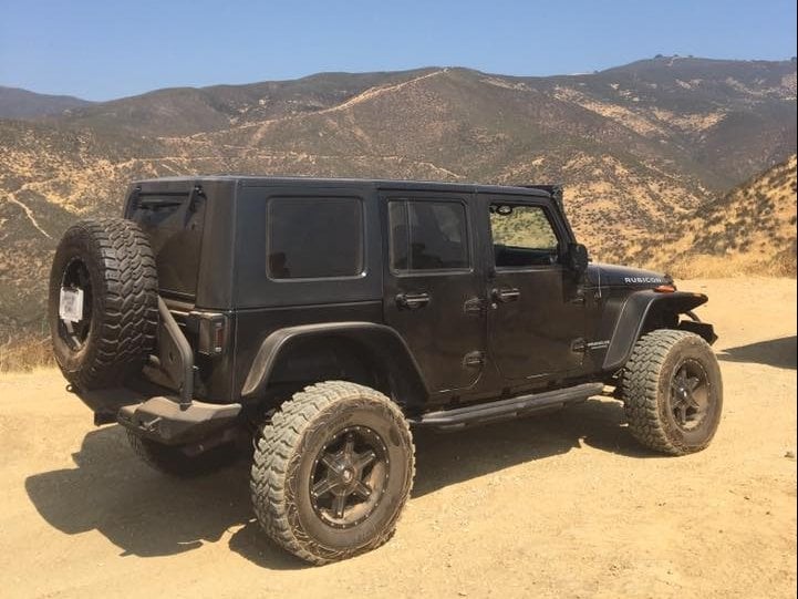 RedRock Side Armor; Textured Black (07-18 Jeep Wrangler JK 4-Door)