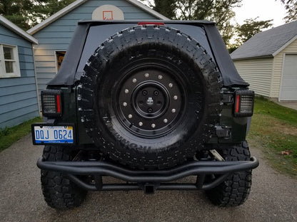 RedRock Rock Crawler Rear Bumper; Textured Black (07-18 Jeep Wrangler JK)