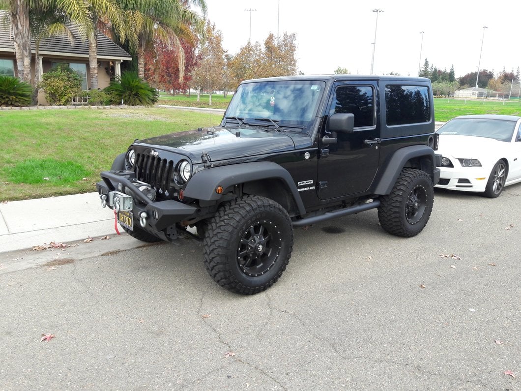 RedRock 3-Inch Round Curved Side Step Bars; Textured Black (07-18 Jeep Wrangler JK 2-Door)