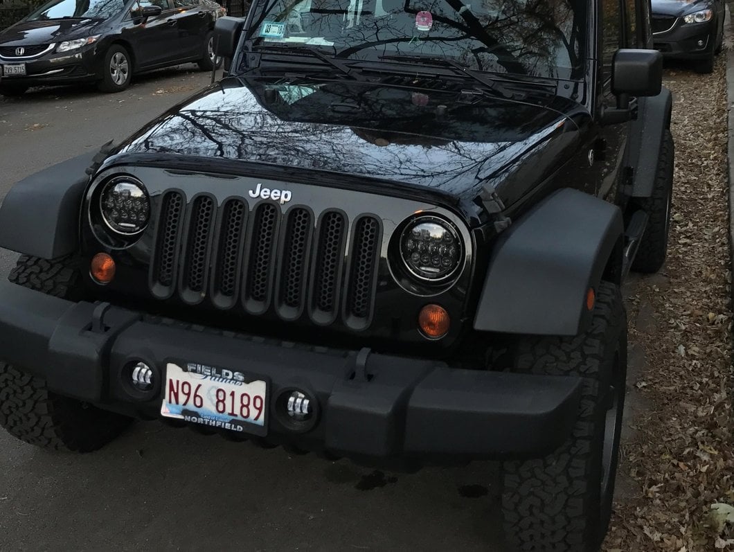 RedRock Honeycomb Grille Inserts; Matte Black (07-18 Jeep Wrangler JK)
