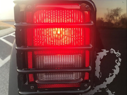RedRock Euro Style Tail Light Guards; Black (07-18 Jeep Wrangler JK)