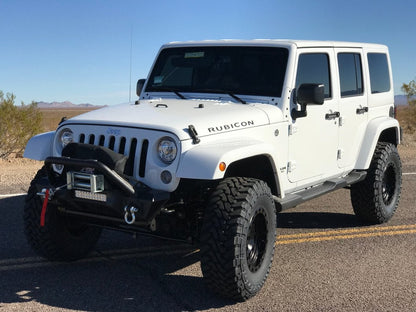 RedRock Stubby HD Pre-Runner Winch Front Bumper with Light Bar Tabs (07-18 Jeep Wrangler JK)