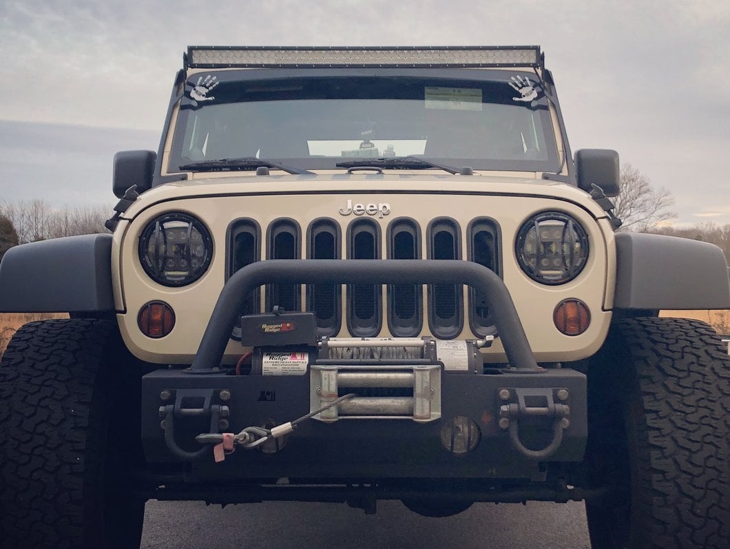 RedRock Grille Inserts; Black (07-18 Jeep Wrangler JK)