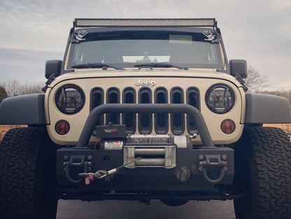 RedRock Grille Inserts; Black (07-18 Jeep Wrangler JK)