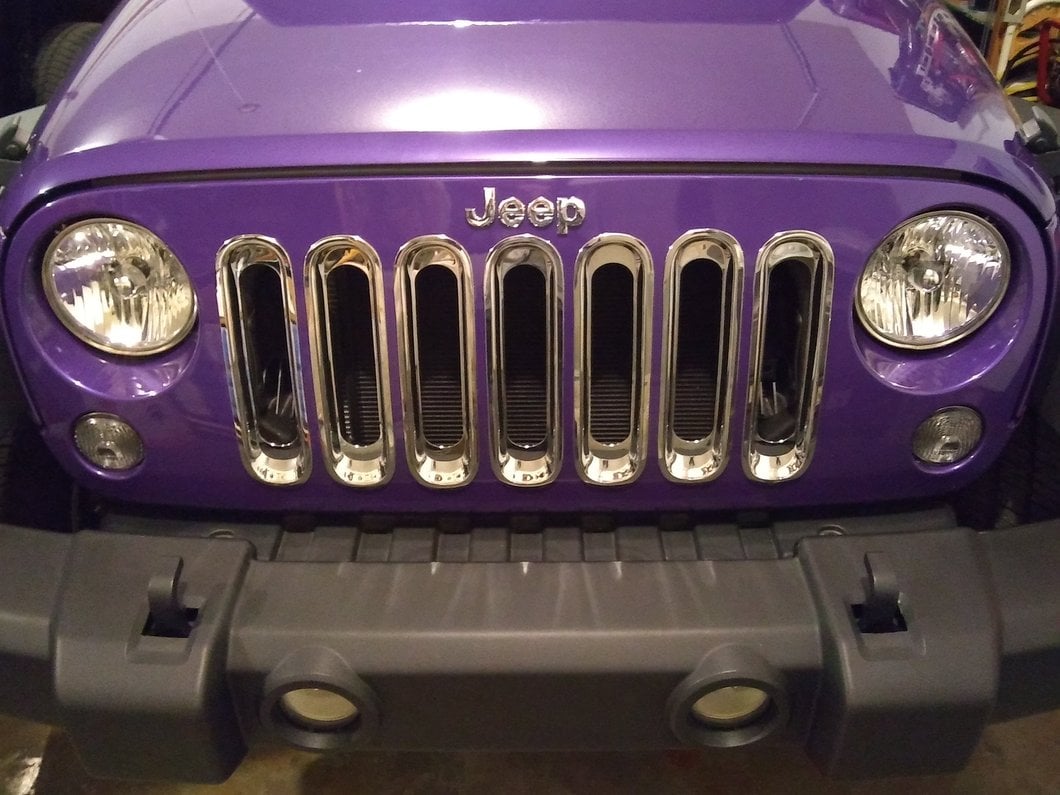 RedRock Grille Inserts; Chrome (07-18 Jeep Wrangler JK)