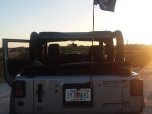 RedRock CB Antenna Mount; Textured Black (07-18 Jeep Wrangler JK)