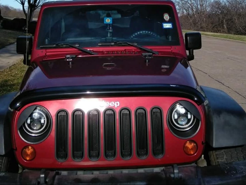 RedRock Angry Eyes Headlight Conversion; Black (07-18 Jeep Wrangler JK)