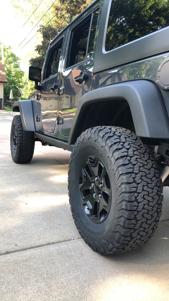 RedRock 1.50-Inch Wheel Spacers; Black; 5x5 (07-18 Jeep Wrangler JK)
