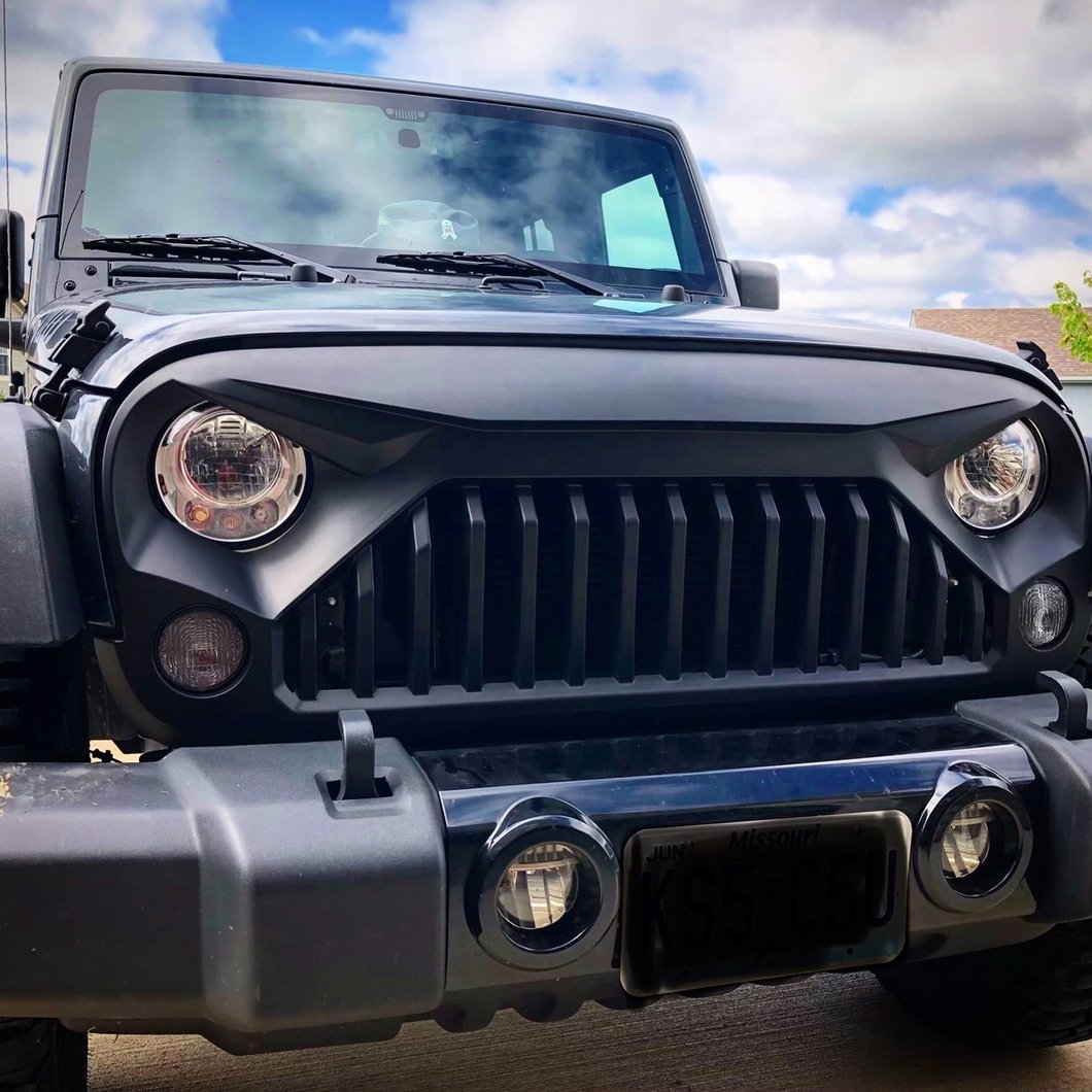RedRock Gladiator Grille; Matte Black (07-18 Jeep Wrangler
