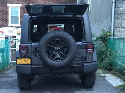 RedRock Tail Light Guards; Matte Black (07-18 Jeep Wrangler JK)