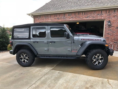 RedRock Side Armor with Step Pads; Textured Black (18-25 Jeep Wrangler JL 4-Door)