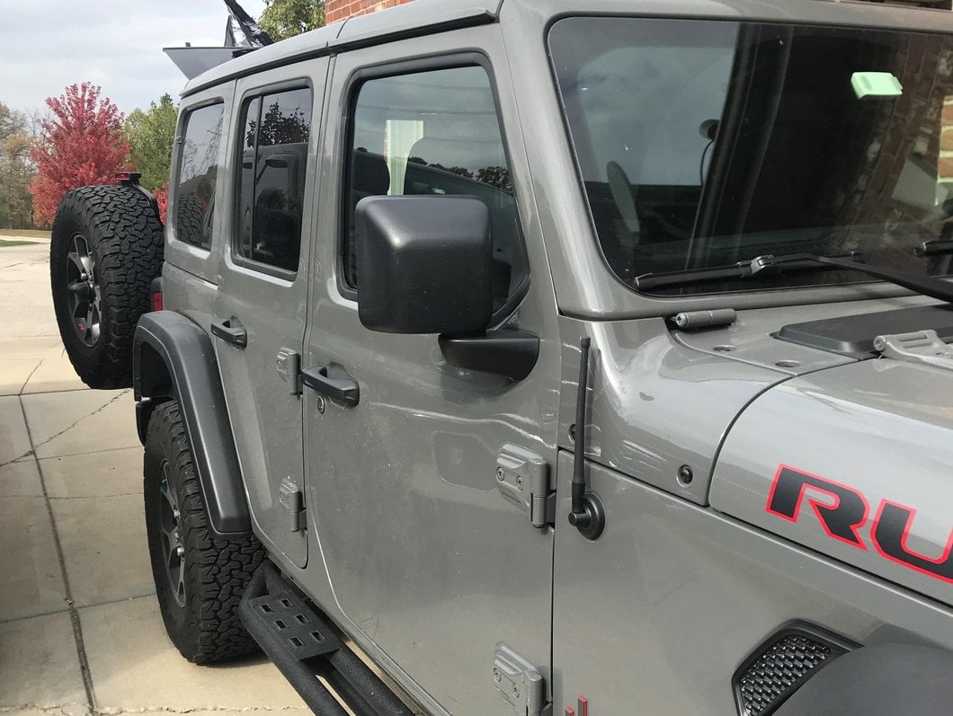 RedRock Side Armor with Step Pads; Textured Black (18-25 Jeep Wrangler JL 4-Door)