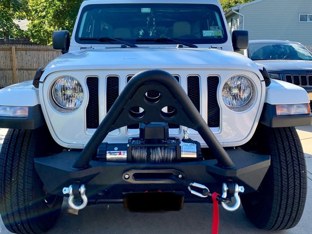 RedRock Stubby Winch Front Bumper with Stinger Bar (18-25 Jeep Wrangler JL)