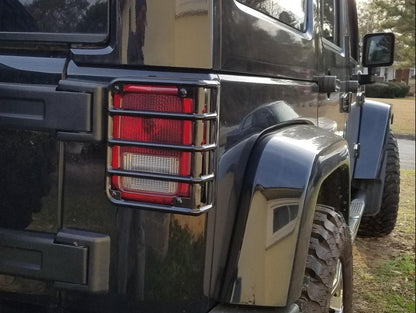 RedRock Tail Light Guards; Matte Black (07-18 Jeep Wrangler JK)