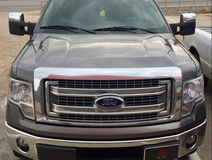 RedRock Memory Power Adjust Heated Manual Foldaway Towing Mirrors with Puddle Lights and Turn Signals; Chrome; Passenger Side (09-14 F-150)