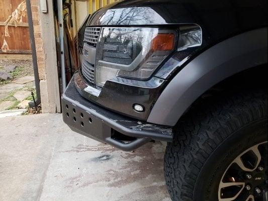 RedRock Tubular Off-Road Front Bumper with 30-Inch LED Light Bar (10-14 F-150 Raptor)