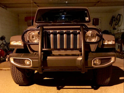 RedRock Grille Guard; Gloss Black (18-25 Jeep Wrangler JL)