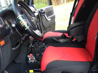 RedRock Headrest Paracord Grab Handles; Black and Red (07-25 Jeep Wrangler JK & JL)
