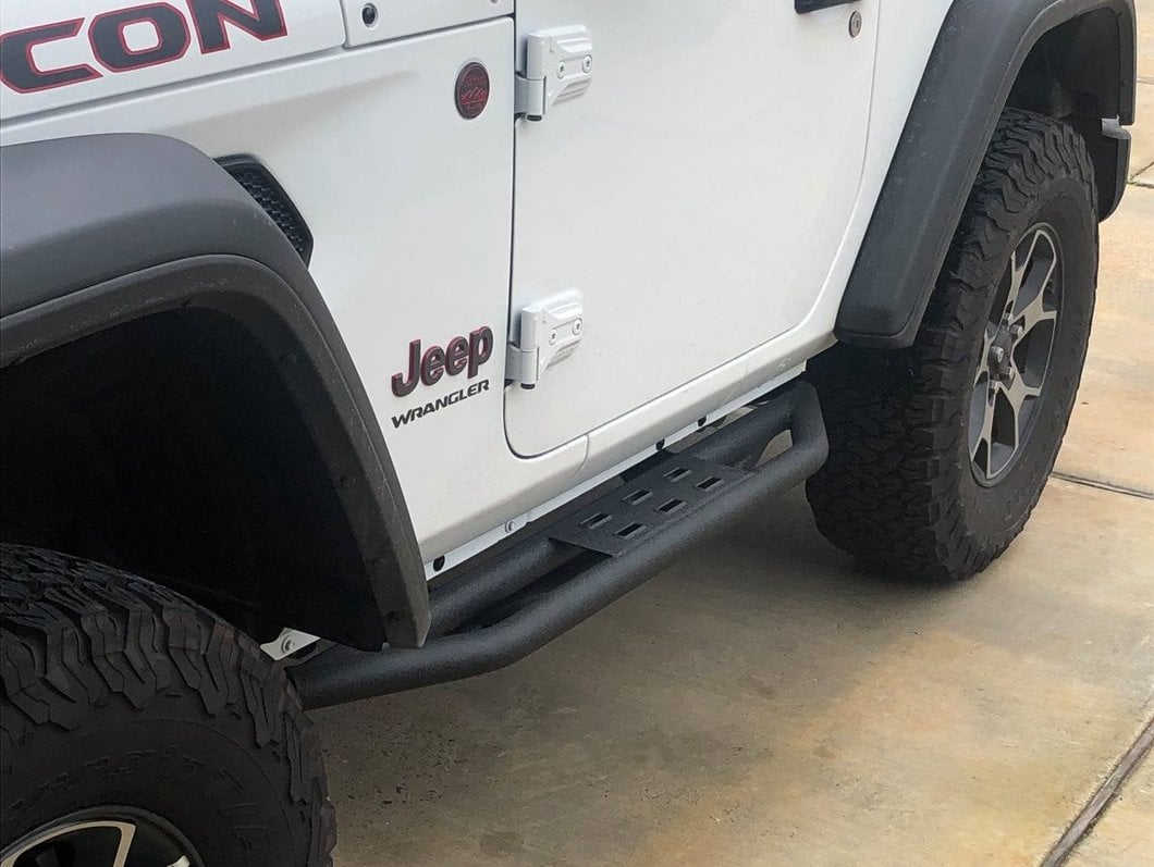 RedRock Side Armor; Textured Black (18-25 Jeep Wrangler JL 2-Door)