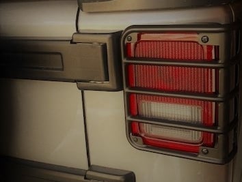 RedRock Tail Light Guards; Matte Black (07-18 Jeep Wrangler JK)