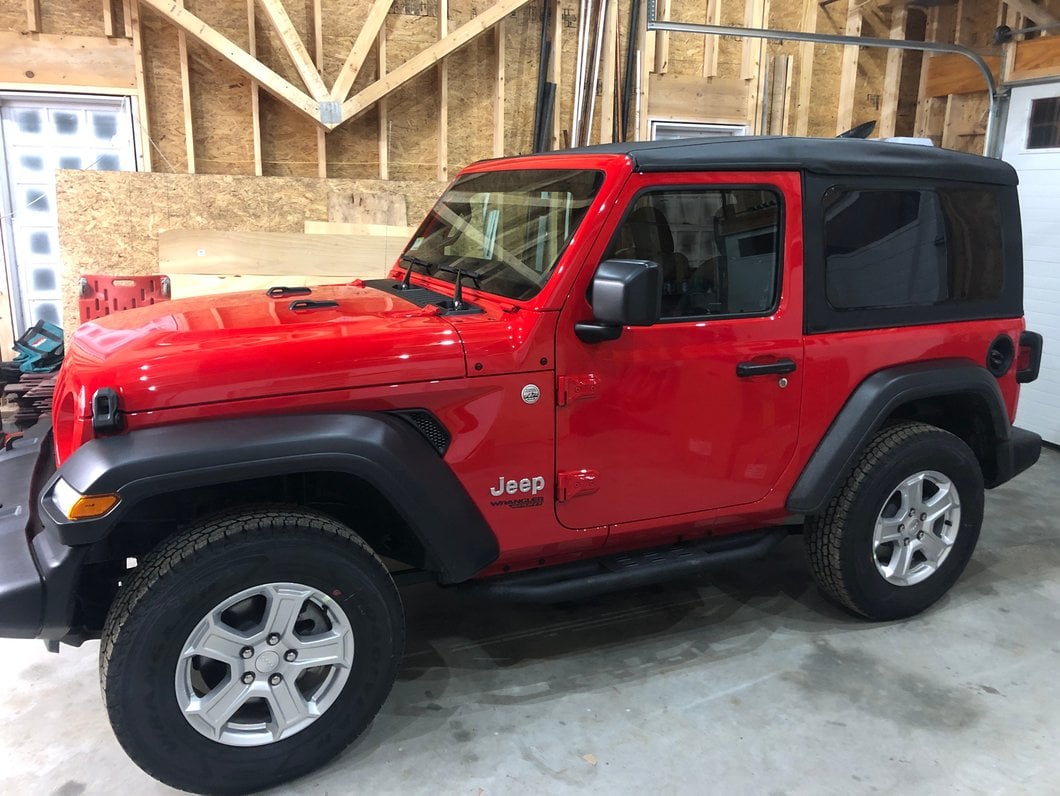 RedRock Side Armor; Textured Black (18-25 Jeep Wrangler JL 2-Door)