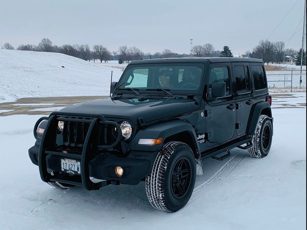 RedRock Grille Guard; Gloss Black (18-25 Jeep Wrangler JL)