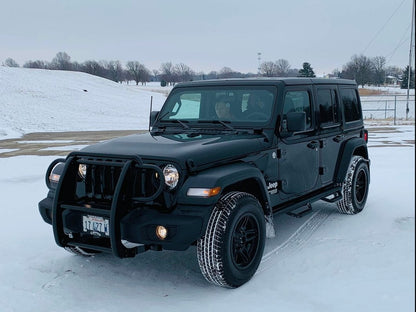 RedRock Grille Guard; Gloss Black (18-25 Jeep Wrangler JL)