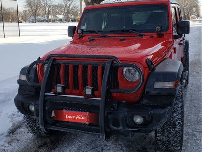 RedRock Grille Guard; Gloss Black (18-25 Jeep Wrangler JL)