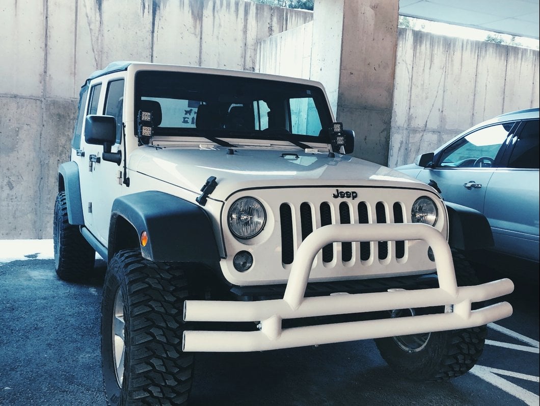 RedRock Tubular Front Bumper; Textured Black (07-18 Jeep Wrangler JK)