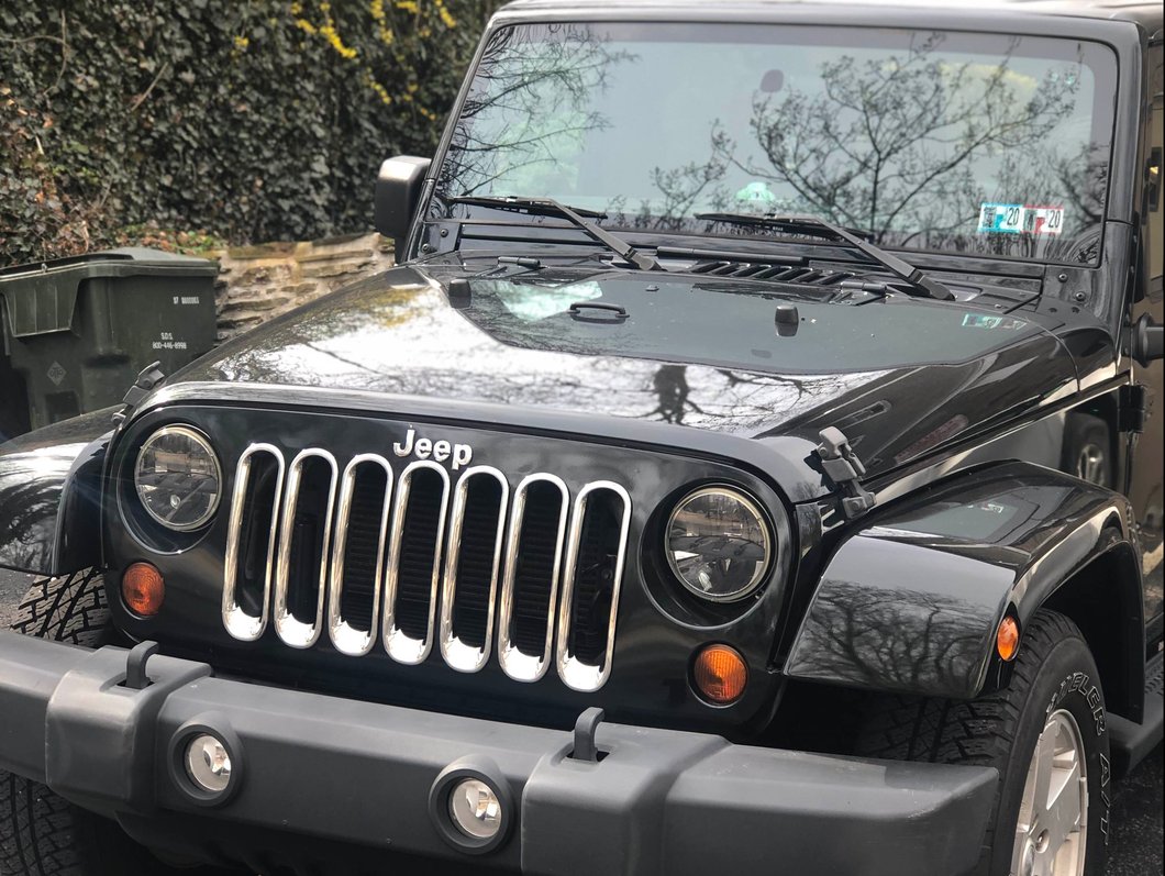 RedRock Grille Inserts; Chrome (07-18 Jeep Wrangler JK)