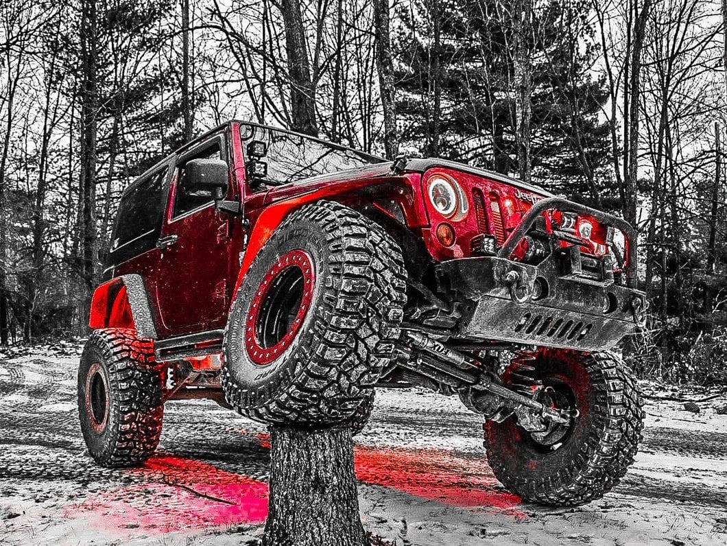 RedRock Rocker Guards; Textured Black (07-18 Jeep Wrangler JK 2