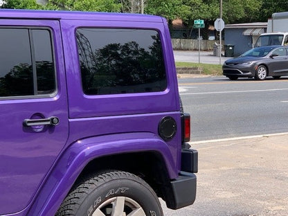 RedRock Non-Locking Fuel Door; Black (07-18 Jeep Wrangler JK)