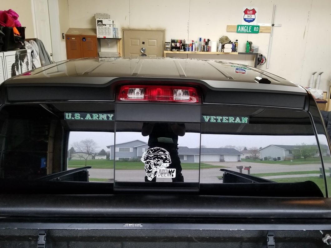 RedRock Rear Truck Cab Spoiler; Matte Black (09-18 RAM 1500)