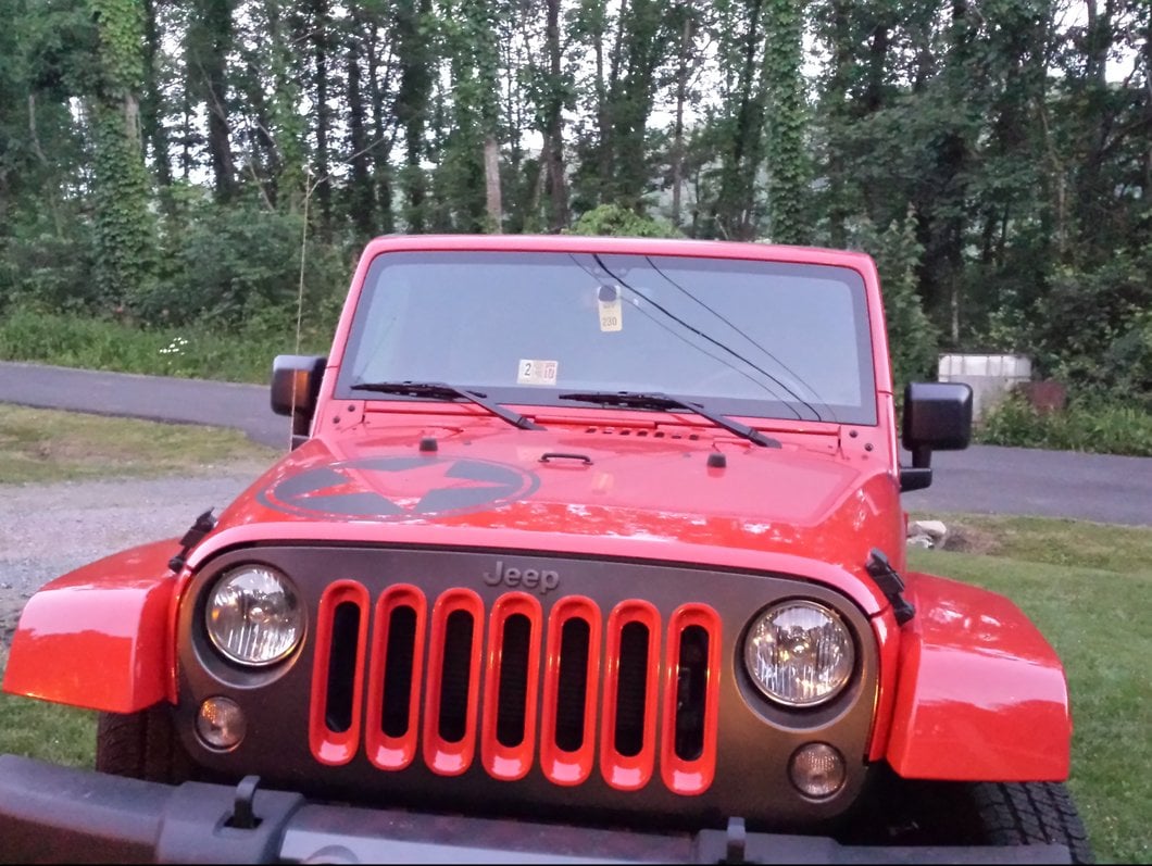 RedRock Grille Inserts; Black (07-18 Jeep Wrangler JK)