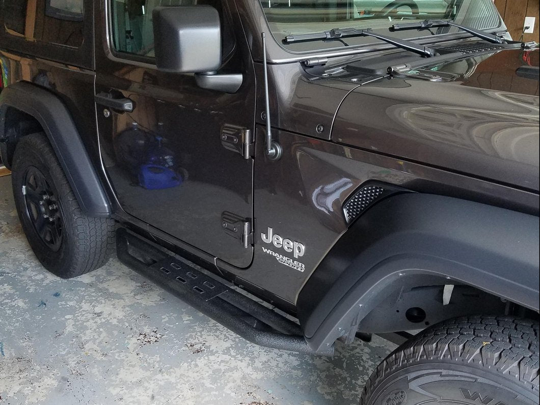 RedRock Side Armor; Textured Black (18-25 Jeep Wrangler JL 2-Door)