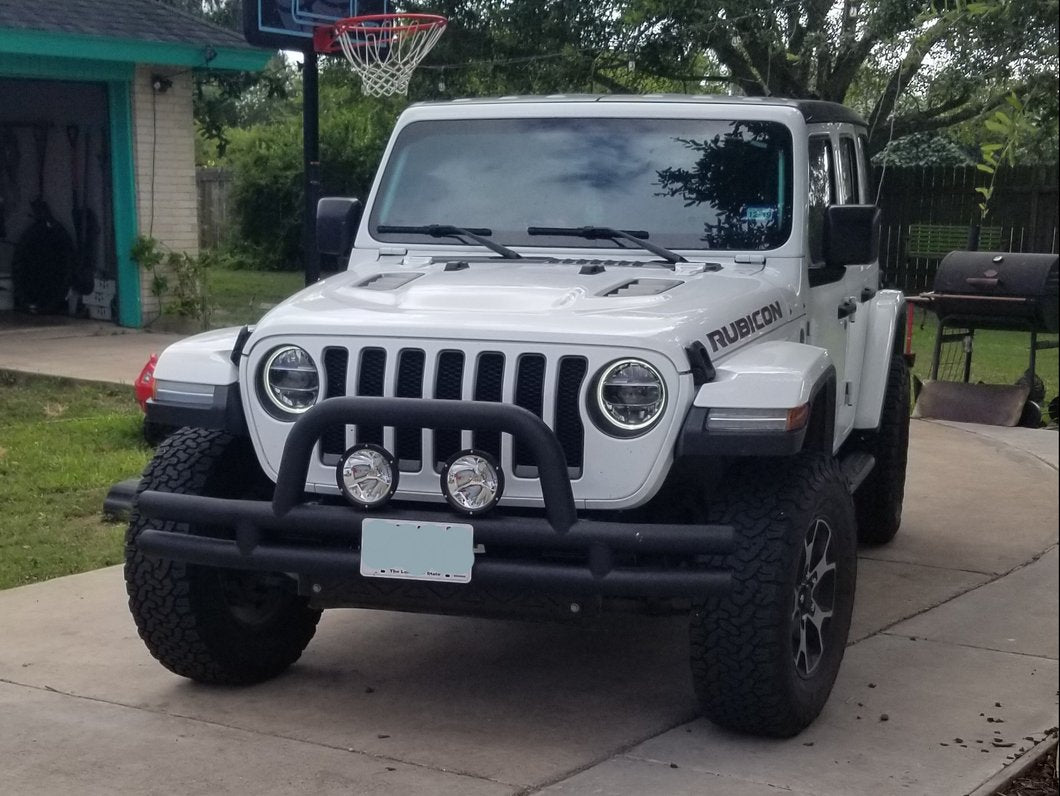 RedRock Tubular Front Bumper; Textured Black (18-25 Jeep Wrangler JL)