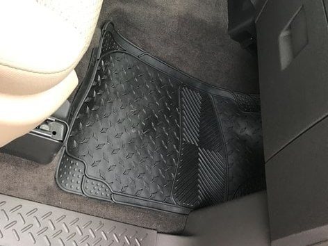 RedRock All-Weather Floor Mat Set with One-Piece Rear Mat; Black (97-14 F-150)