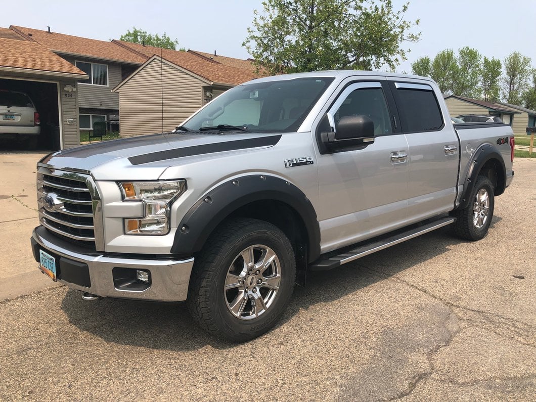 RedRock Rugged Look Body Side Moldings; Matte Black (09-20 F-150 SuperCrew)