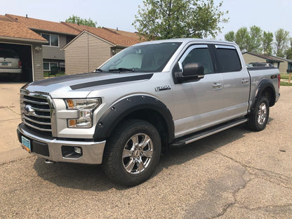RedRock Rugged Look Body Side Moldings; Matte Black (09-20 F-150 SuperCrew)