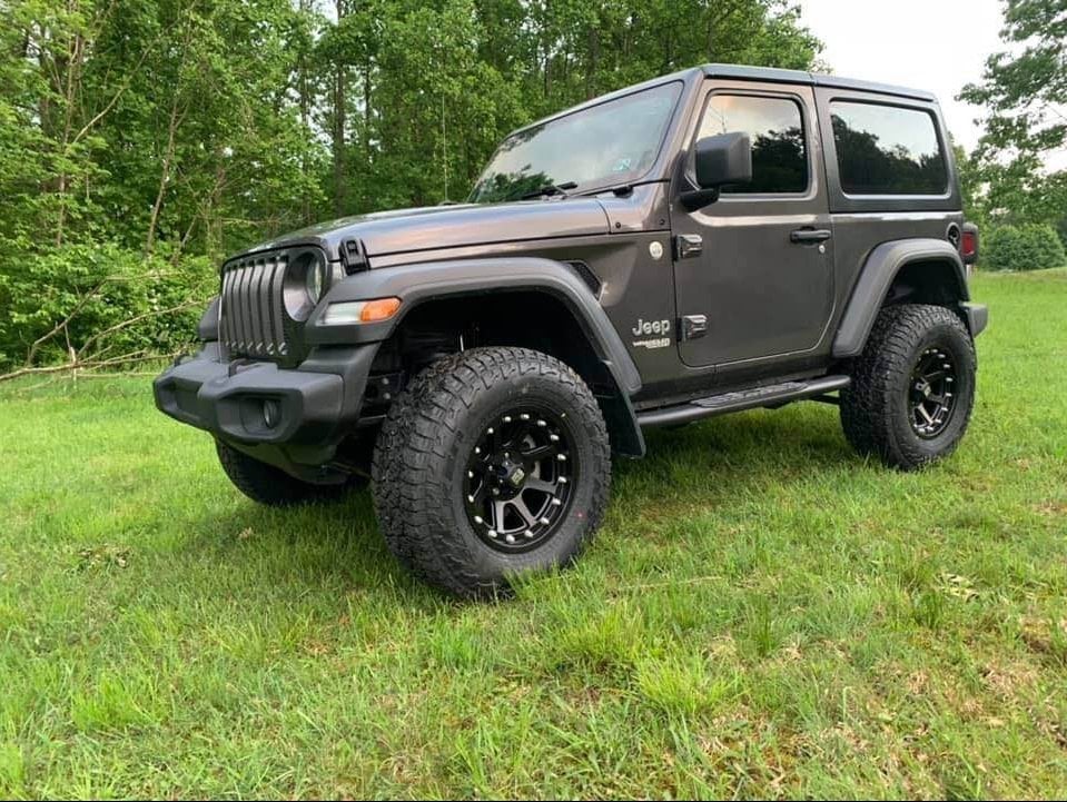 RedRock PNC Side Step Bars; Textured Black (18-25 Jeep Wrangler JL 2-Door)