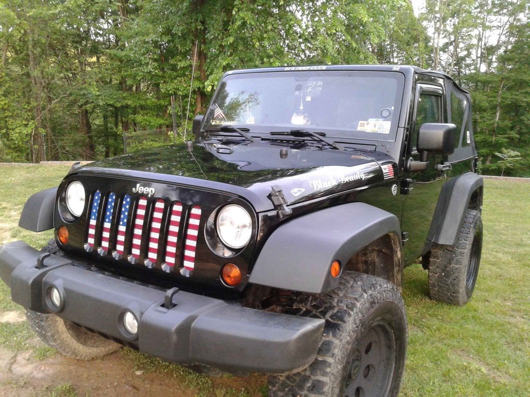 RedRock Mesh Grille Insert; Old Glory (07-18 Jeep Wrangler JK)