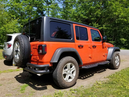 RedRock Tubular Rear Bumper with Wrap Around; Textured Black (18-25 Jeep Wrangler JL)