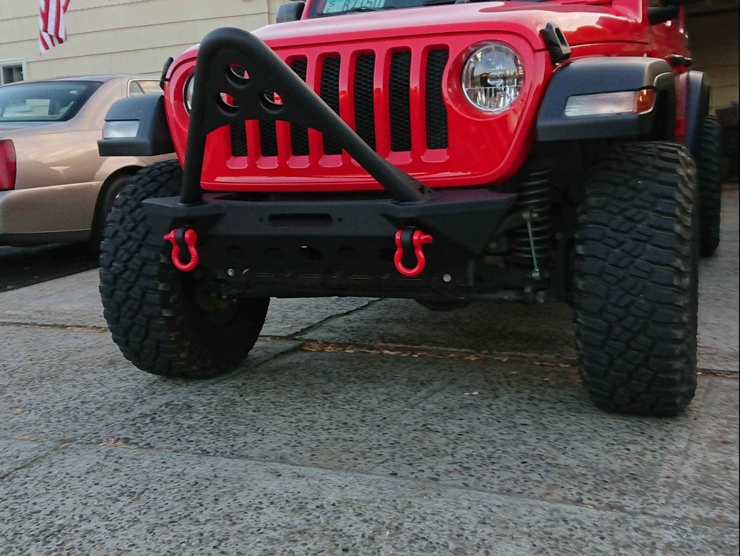 RedRock Stubby Winch Front Bumper with Stinger Bar (18-25 Jeep Wrangler JL)