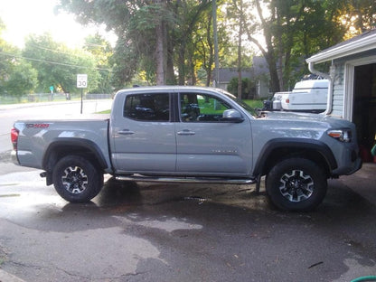 RedRock 3-Inch Side Step Bars; Stainless Steel (05-23 Tacoma Double Cab)