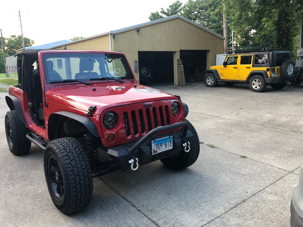 RedRock Side Armor with Step Pads; Textured Black (07-18 Jeep Wrangler JK 2-Door)