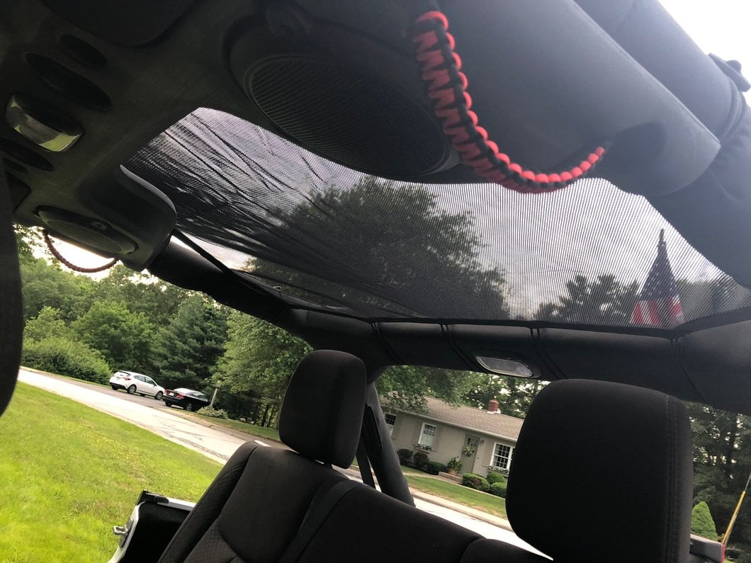 RedRock Rear Soundbar Paracord Grab Handles; Black and Red (07-17 Jeep Wrangler JK 4-Door)
