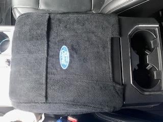 RedRock Center Console Cover with Ford Oval Logo (15-20 F-150 w/ Front Bucket Seats)