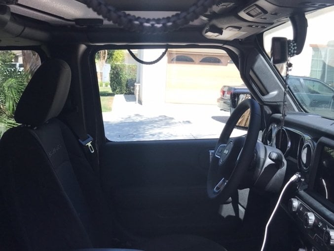 RedRock Headrest Paracord Grab Handles; Black (07-25 Jeep Wrangler JK & JL)
