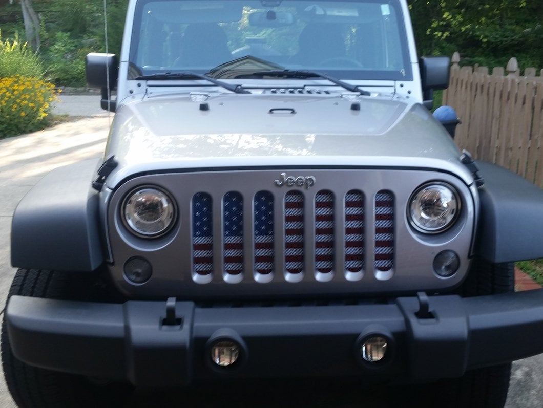 RedRock Mesh Grille Insert; Old Glory (07-18 Jeep Wrangler JK)